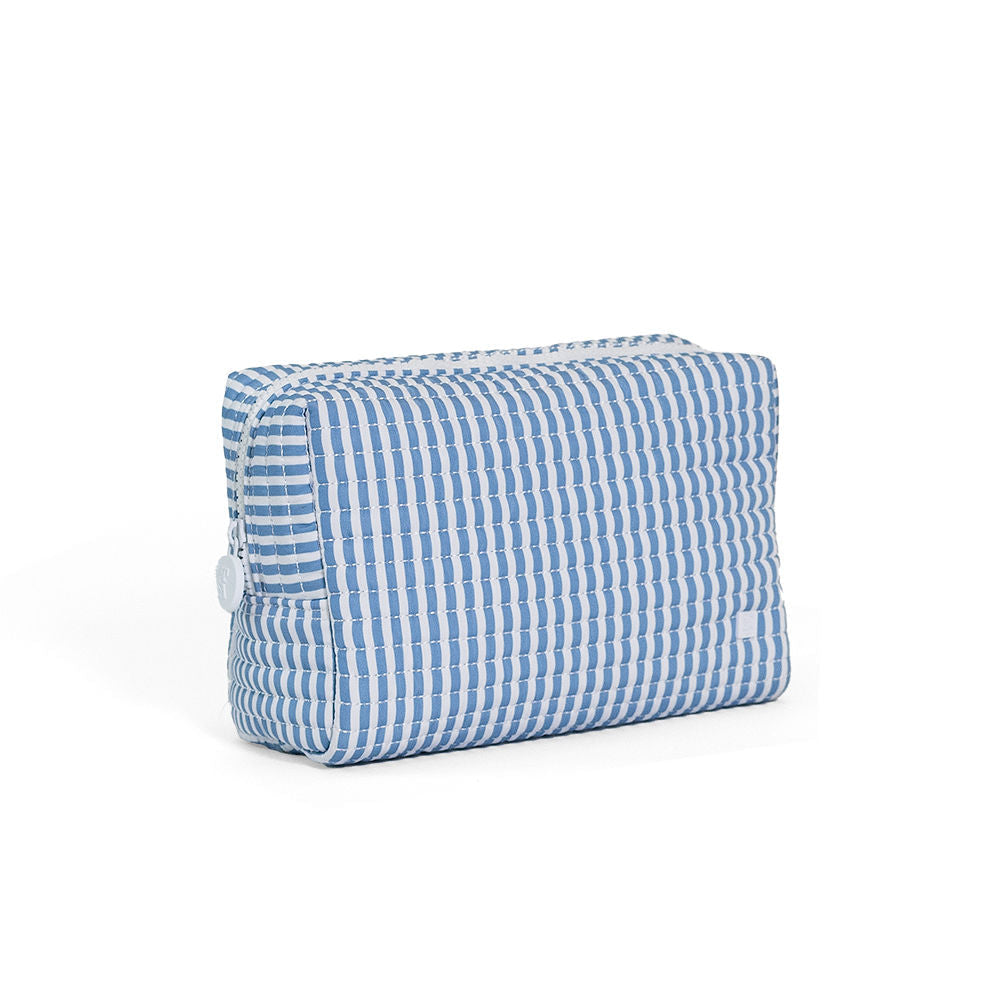 TRVL PIMLICO STRIPE CHAMBRAY QUILTED DIAPER BAG, CHANGING PAD AND EVERYDAY BAG SET