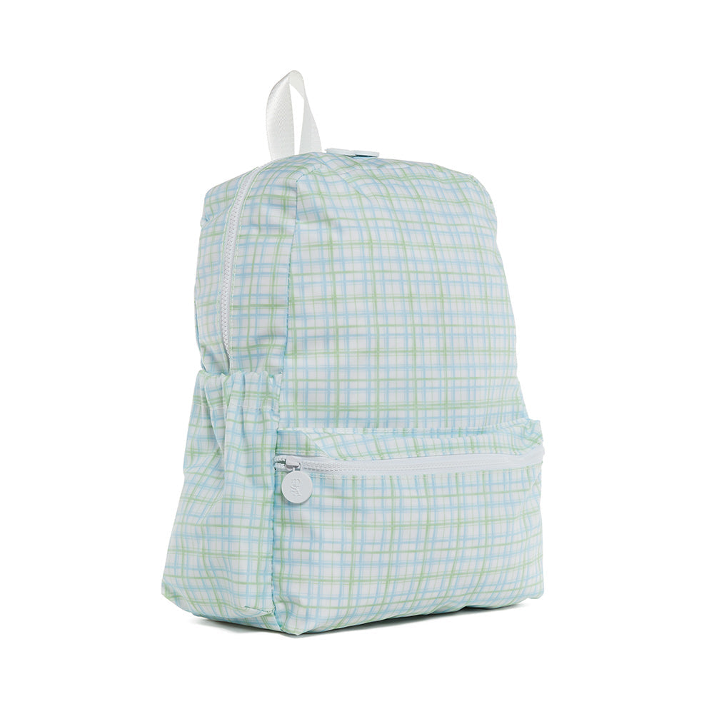 TRVL BLUE/GREEN CLASSIC PLAID BACKPACK