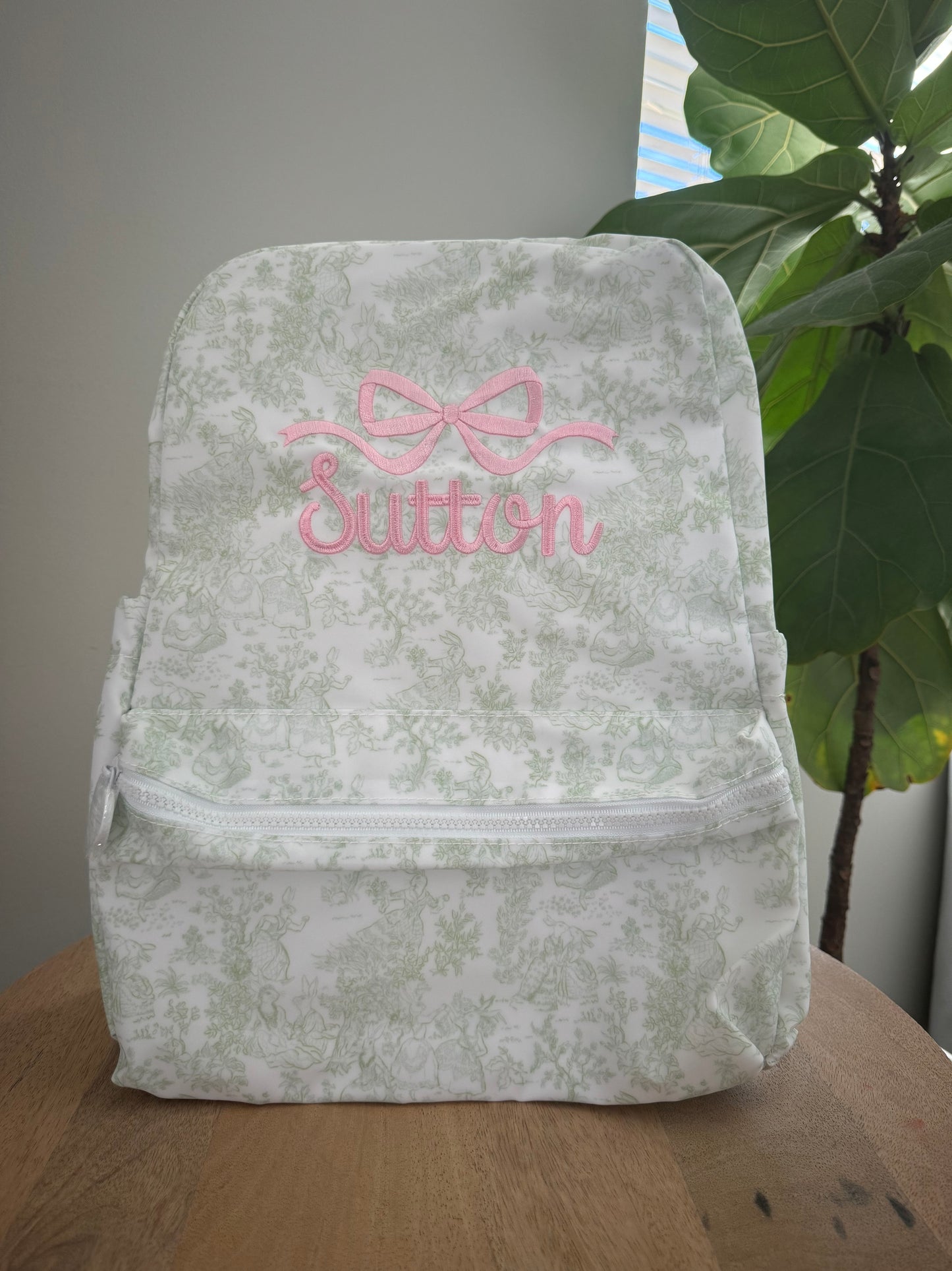 TRVL GREEN TOILE BACKPACK