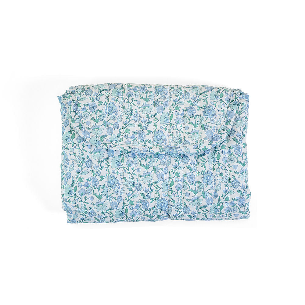 TRVL HAMPTON FLORAL QUILTED DIAPER BAG, CHANGING PAD AND EVERYDAY BAG SET