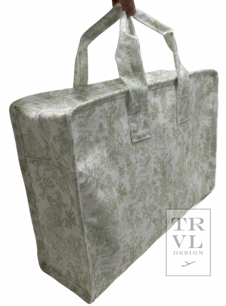 TRVL GREEN TOILE TOTE