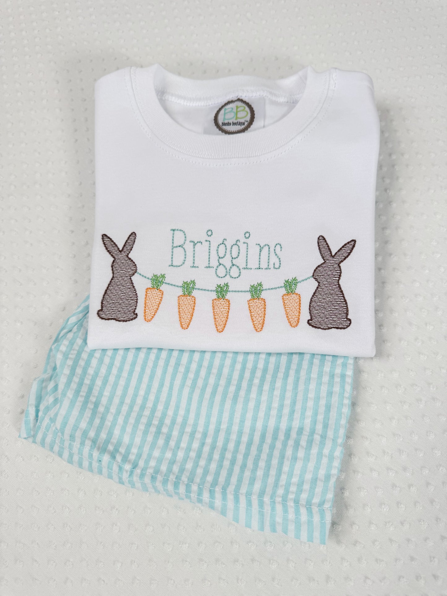 Embroidered Easter Bunny T-Shirt