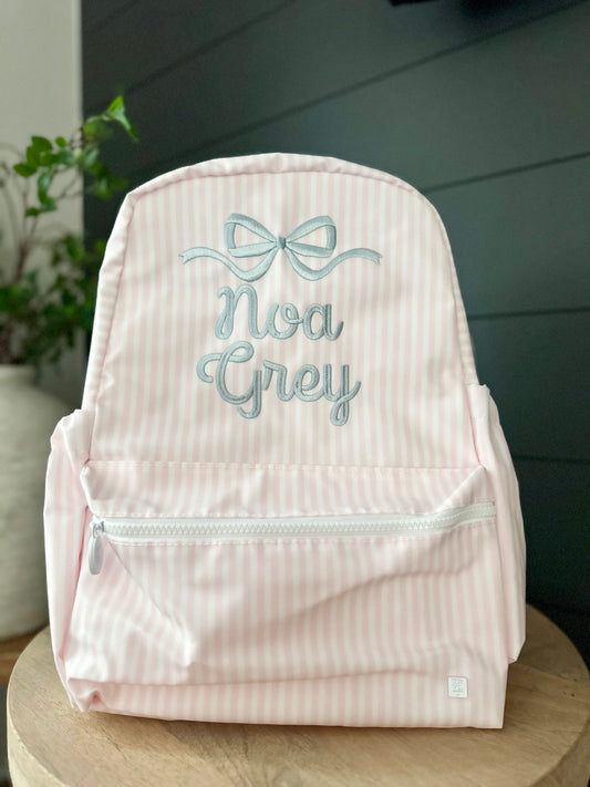 TRVL PINK PIMLICO STRIPE BACKPACK