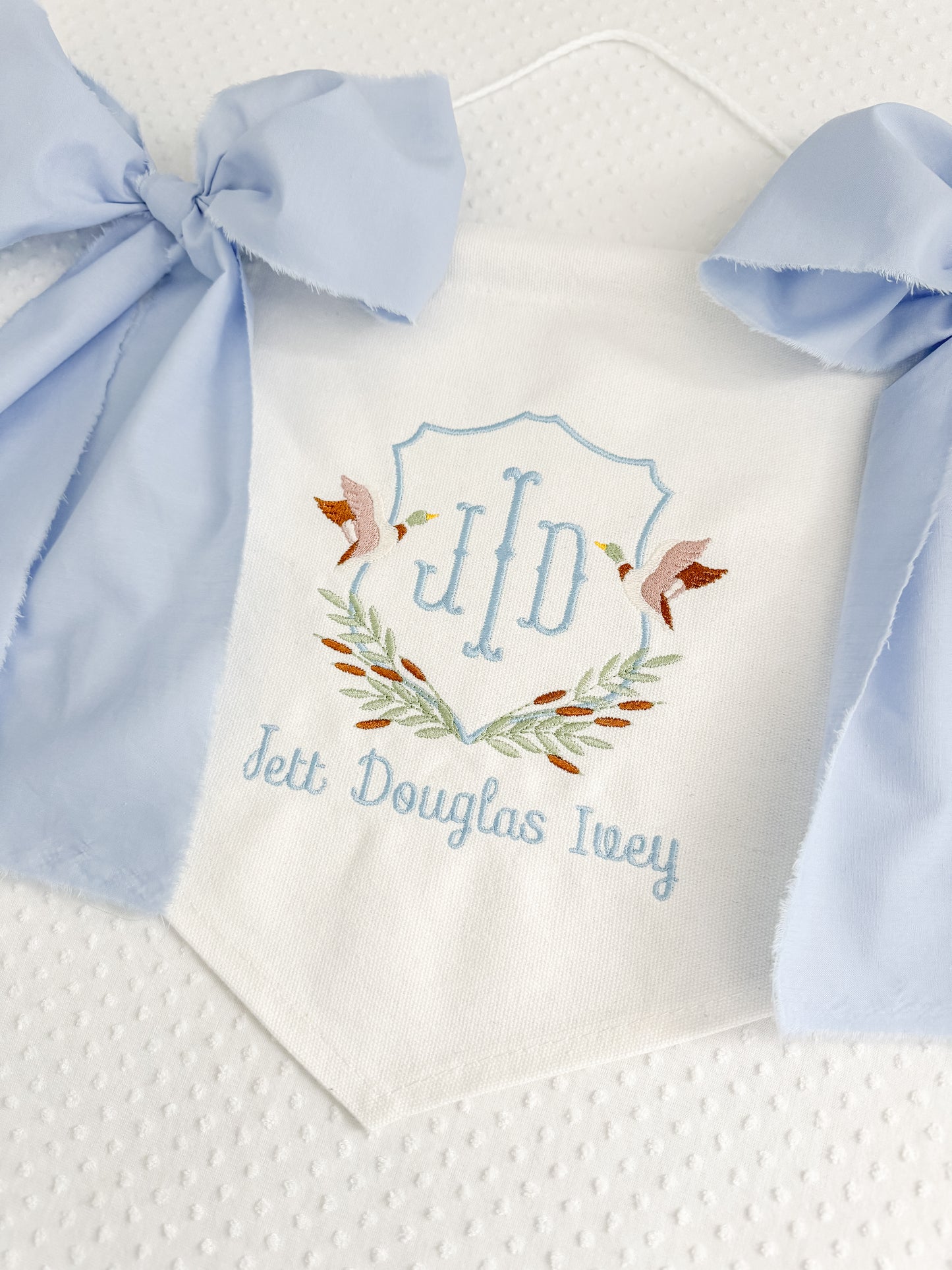 Embroidered Boys Duck Banner