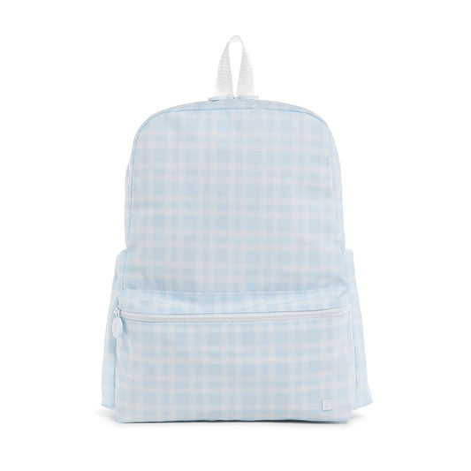 TRVL BLUE PLAID BACKPACK