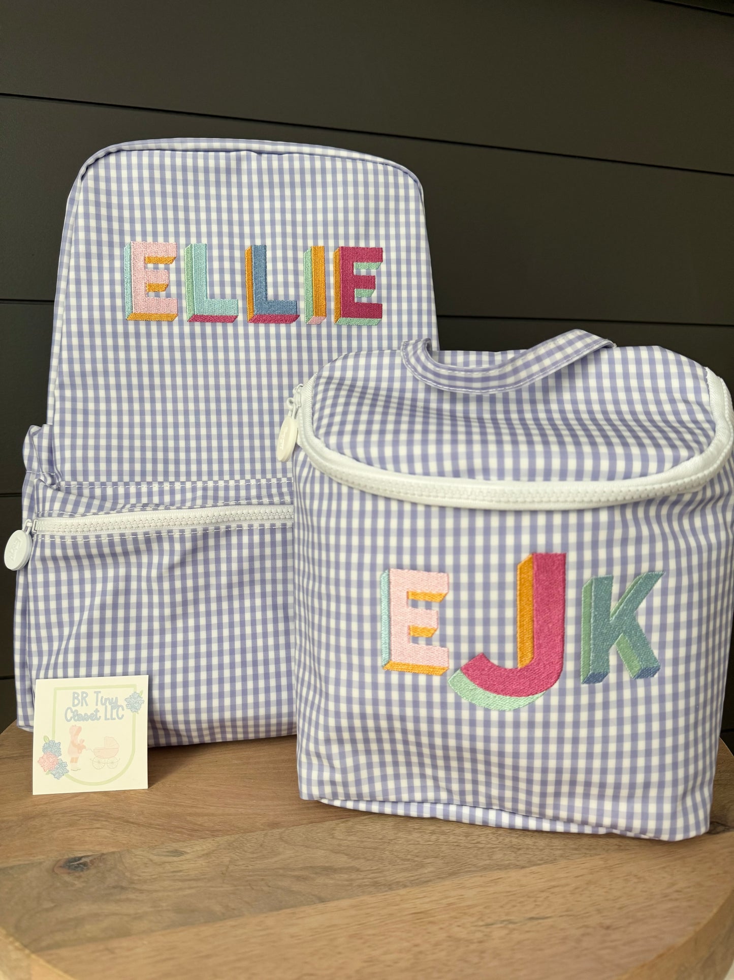TRVL LILAC GINGHAM LUNCHBOX