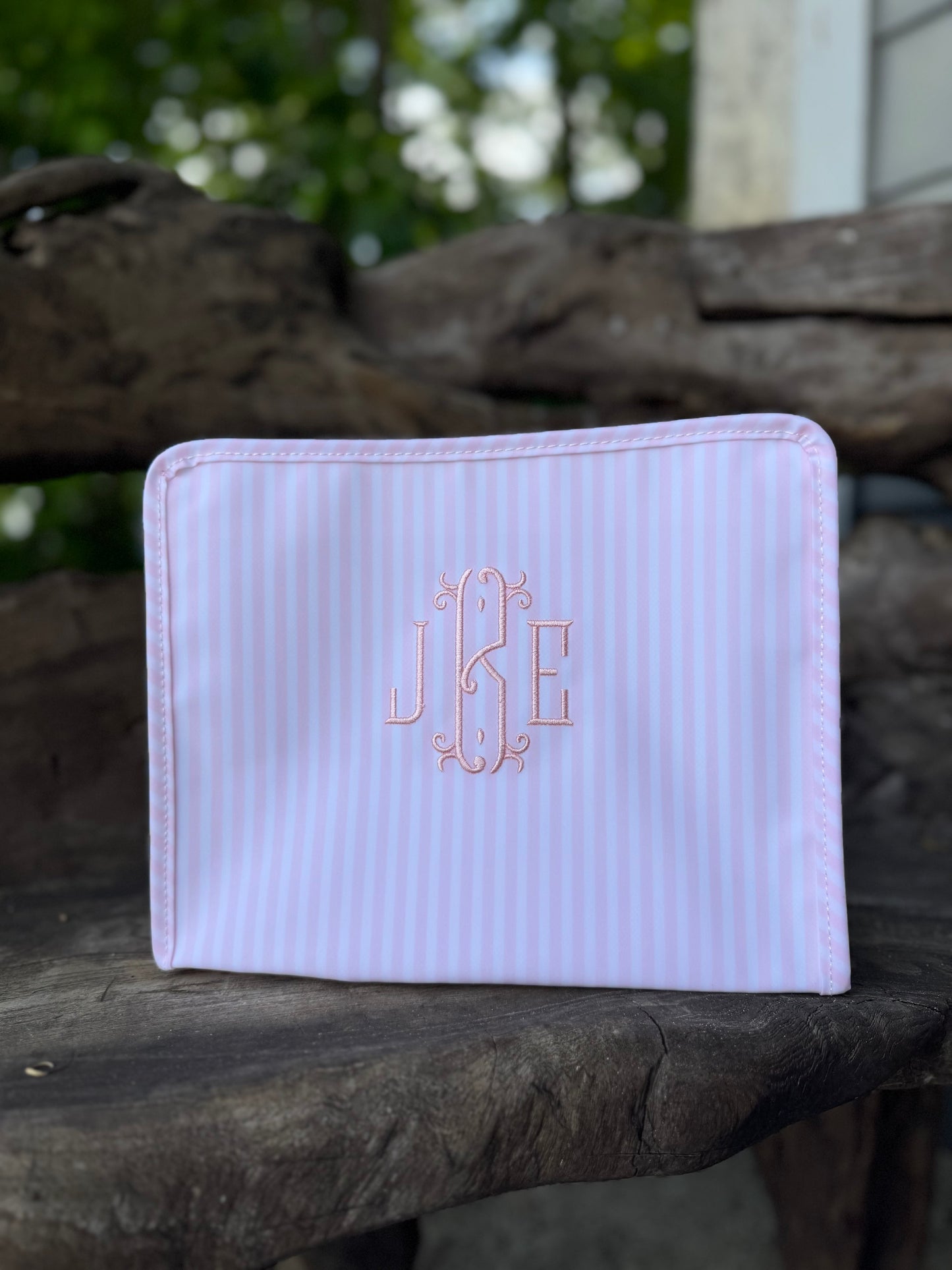 TRVL LARGE PINK STRIPE ROADIE