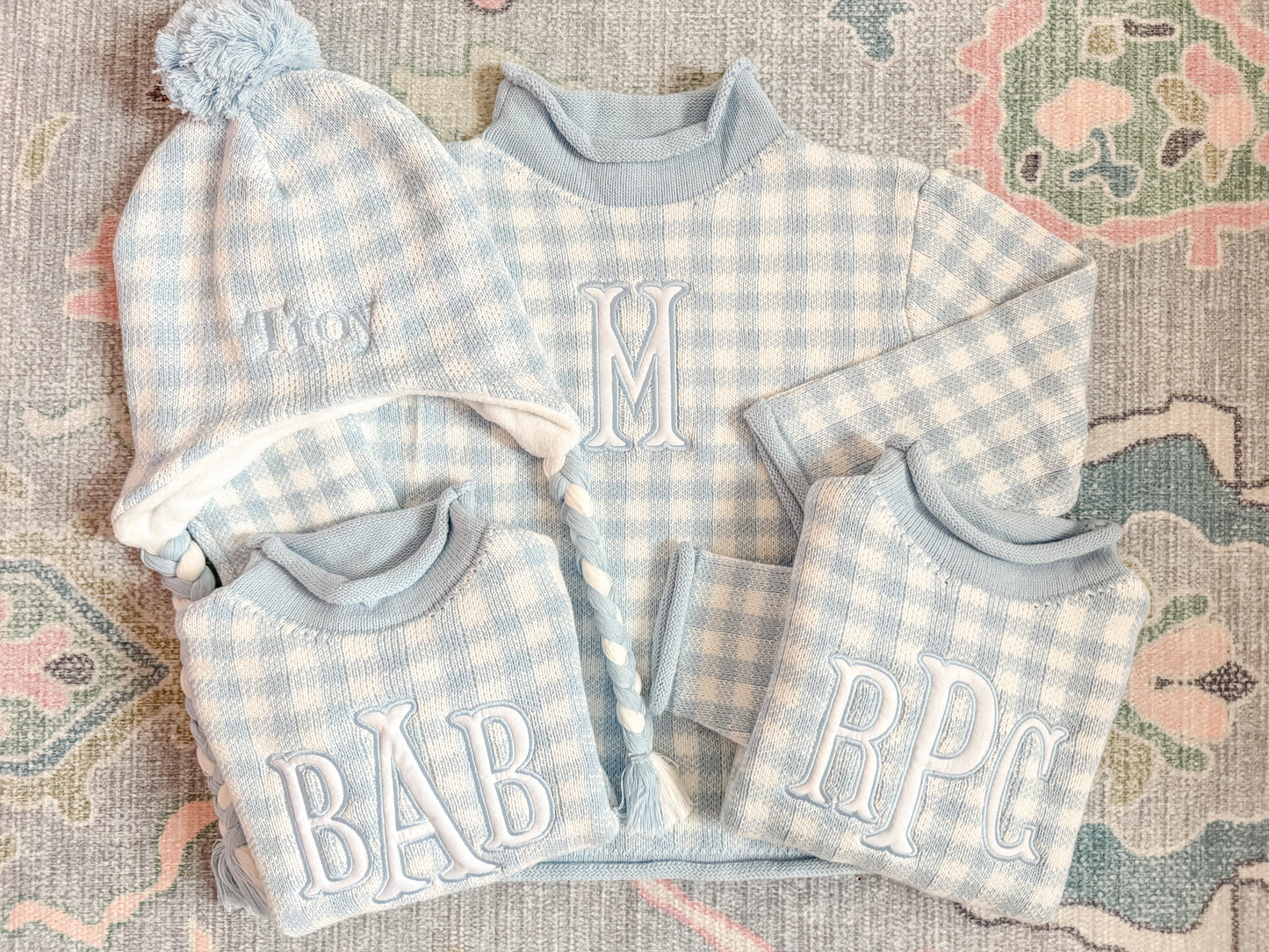 Blue Gingham Hat PREORDER