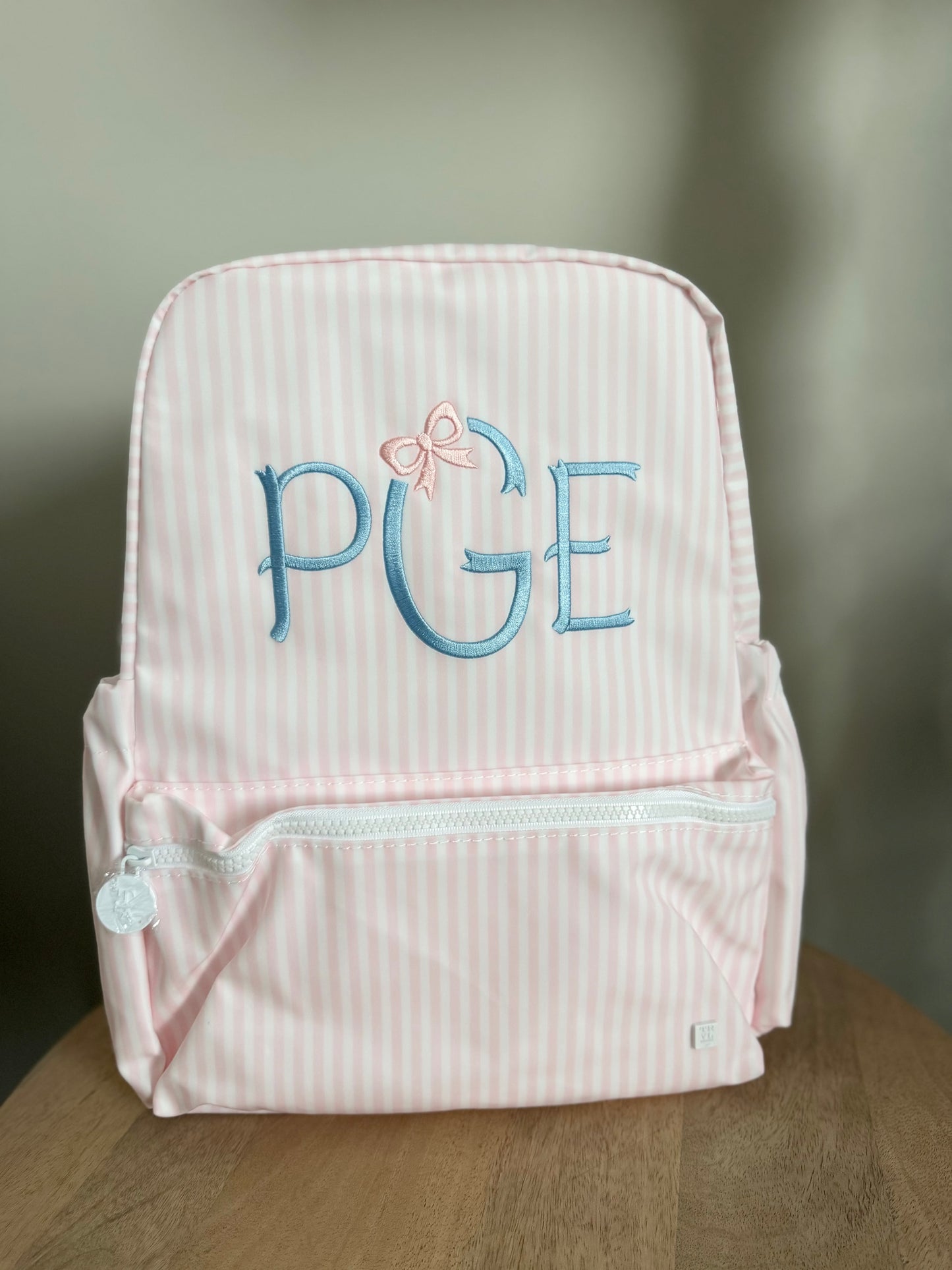 TRVL PINK PIMLICO STRIPE BACKPACK
