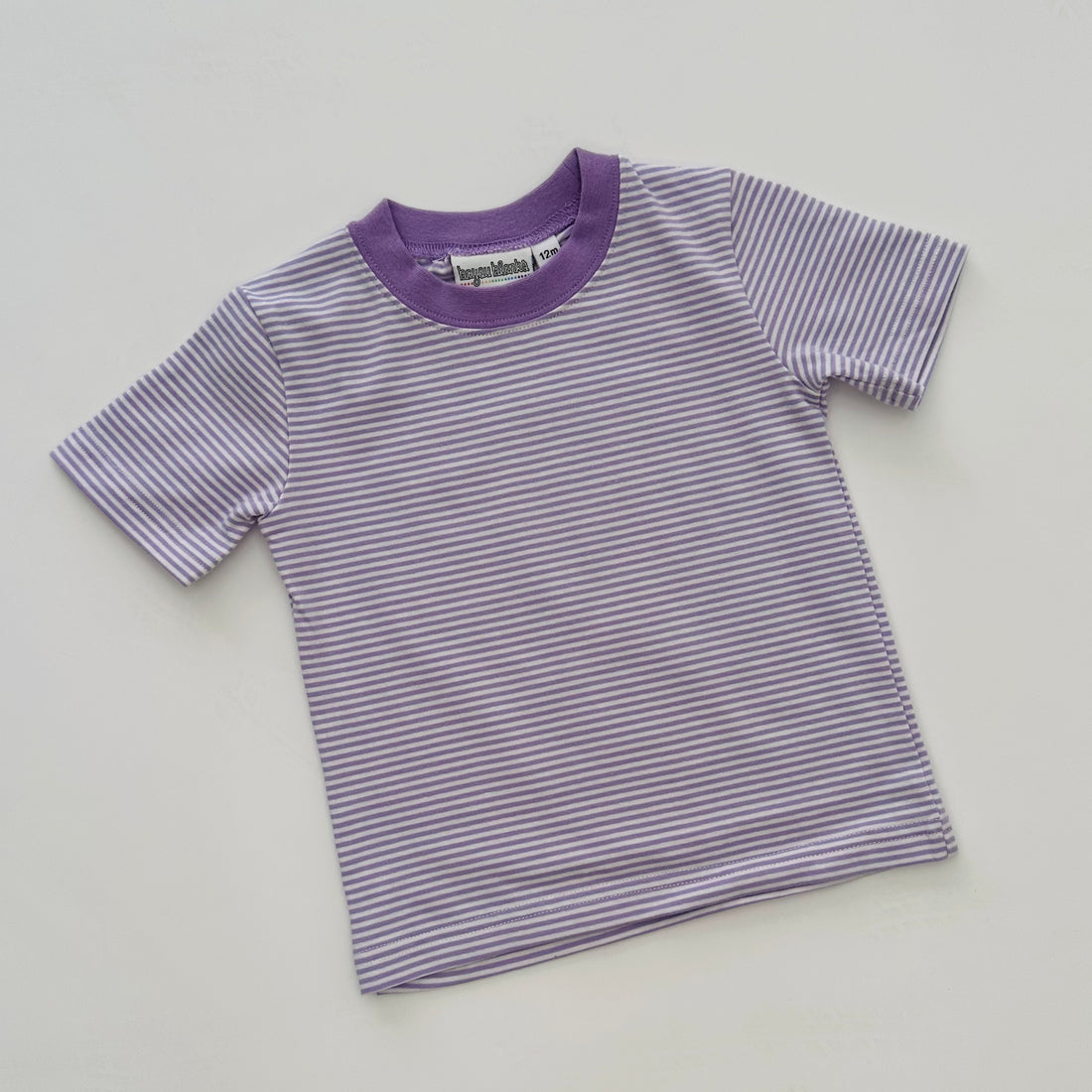 Embroidered SS Bow Monogram Purple T-Shirt Bubble/Tee