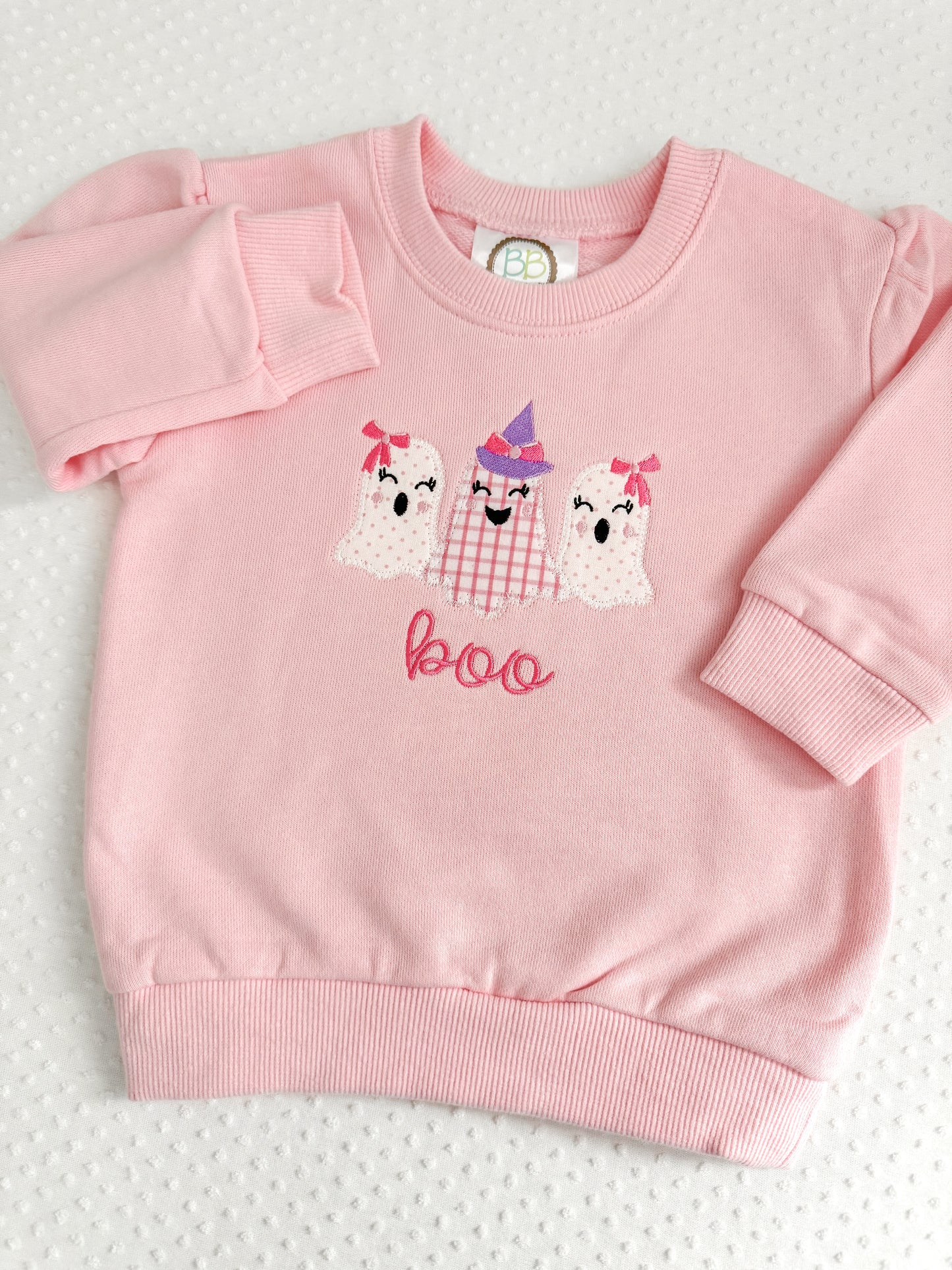 Ghost Sweatshirt Appliqué Bubble/Sweatshirt