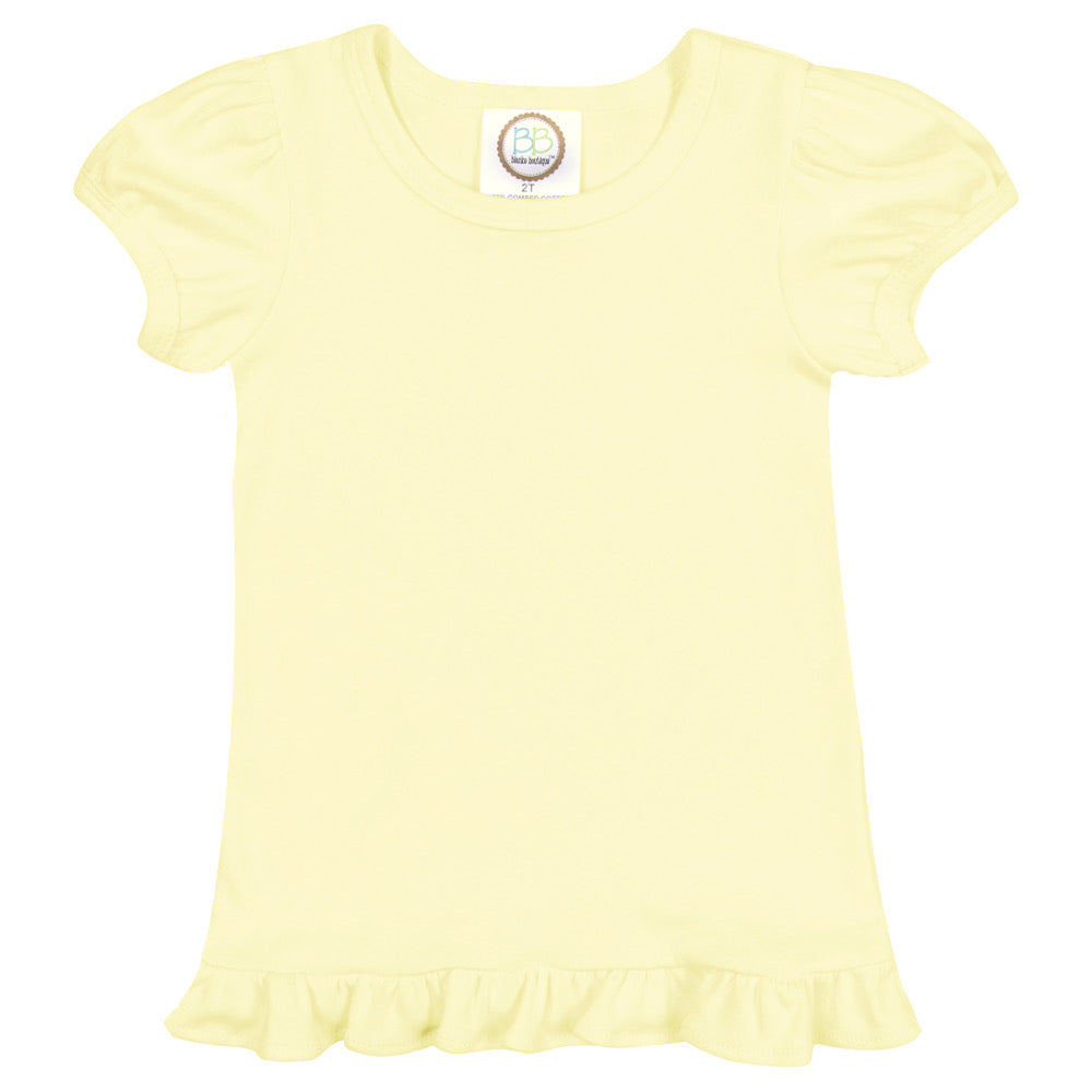 Embroidered Strawberry SS Ruffle Tee