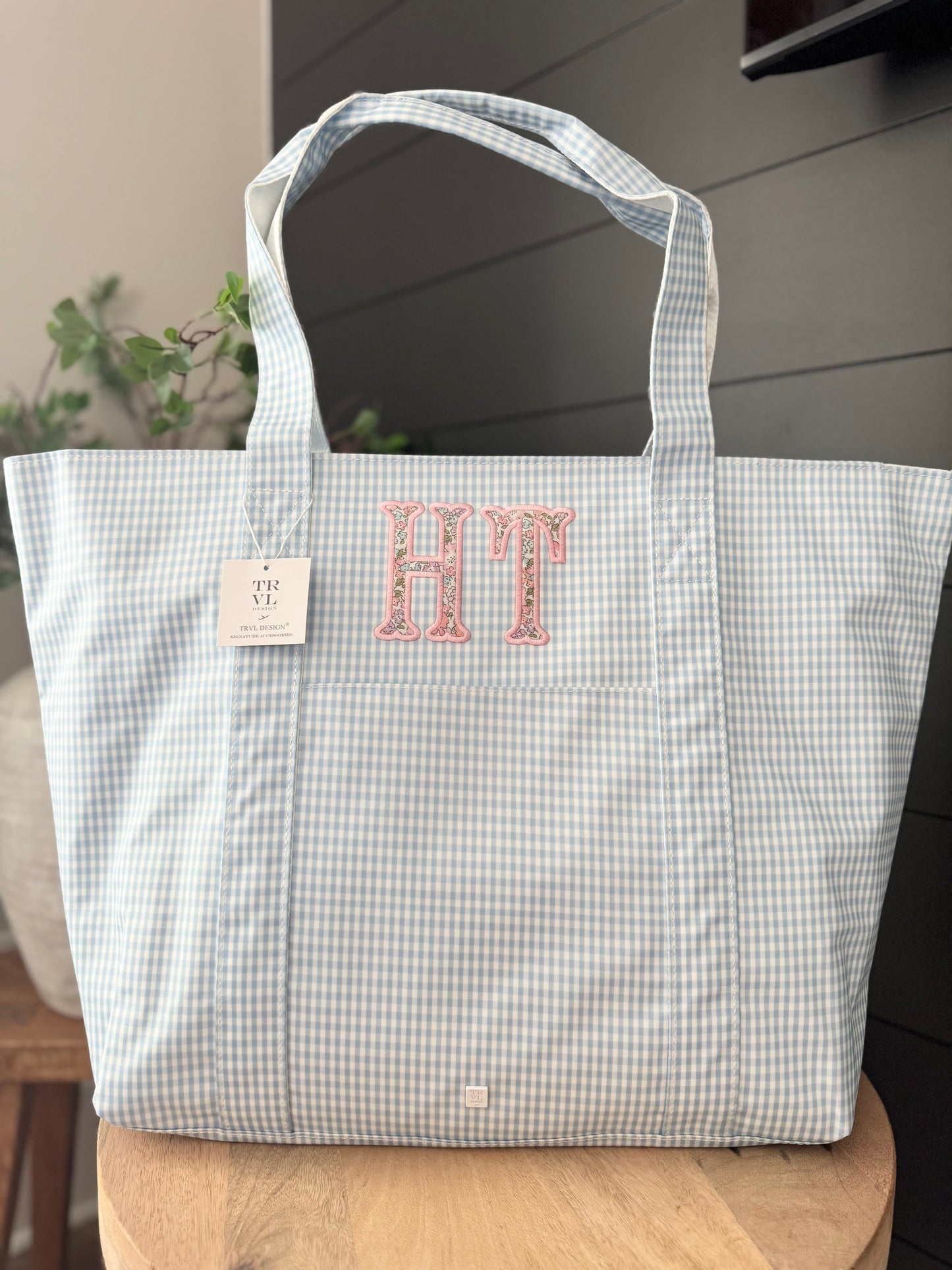 GINGHAM MIST JUMBO TOTE