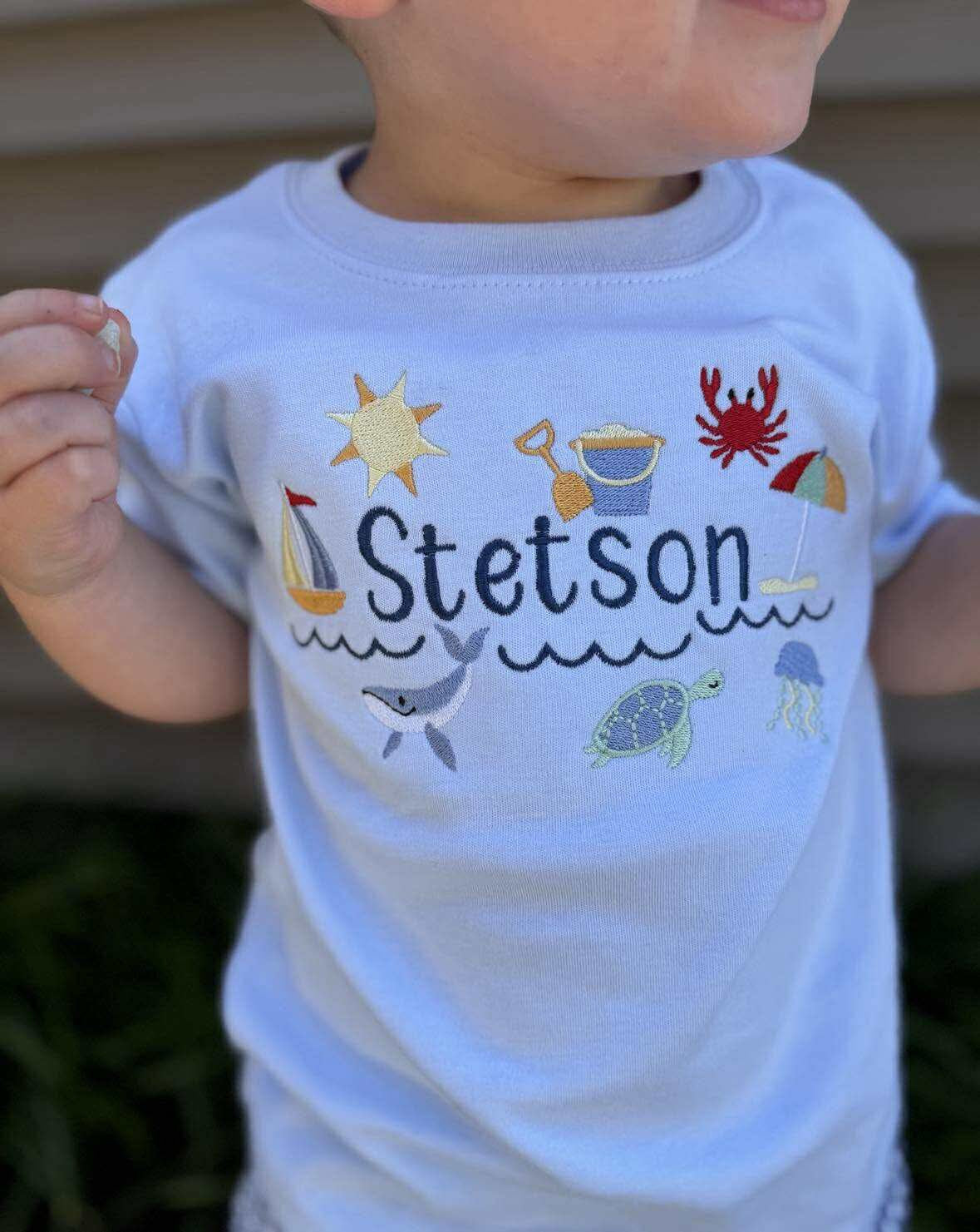 Embroidered Everyday Name Shirt/Short/Set