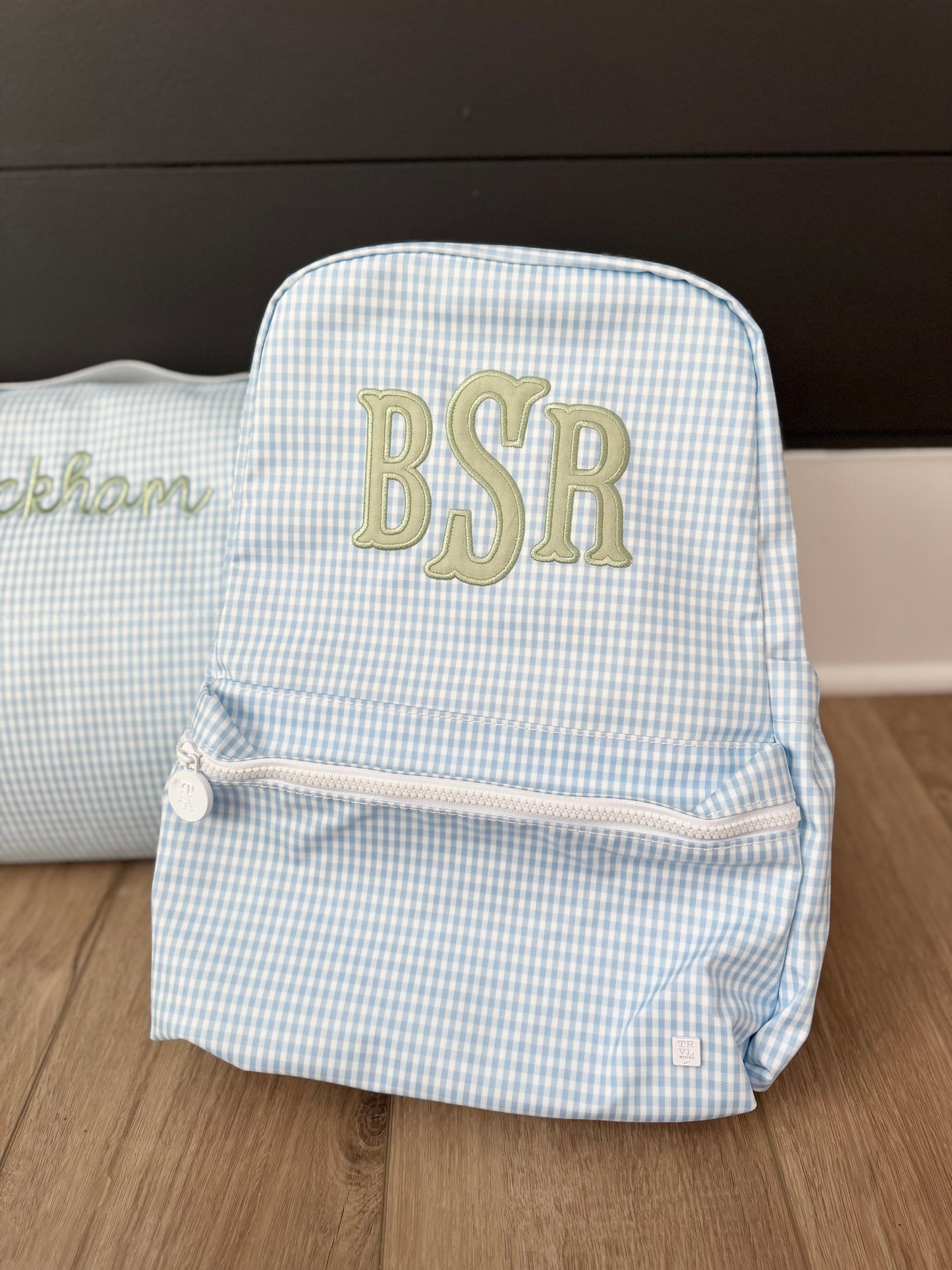 TRVL GINGHAM MIST BACKPACK