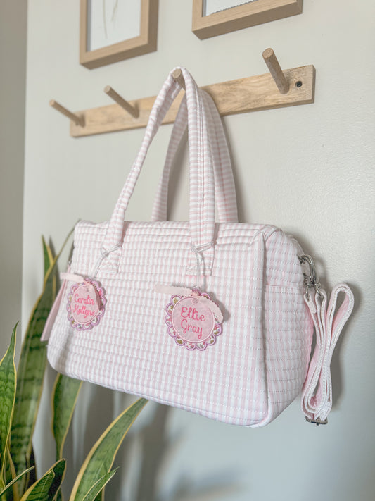 TRVL QUILTED PINK PIMLICO STROLLER BAG