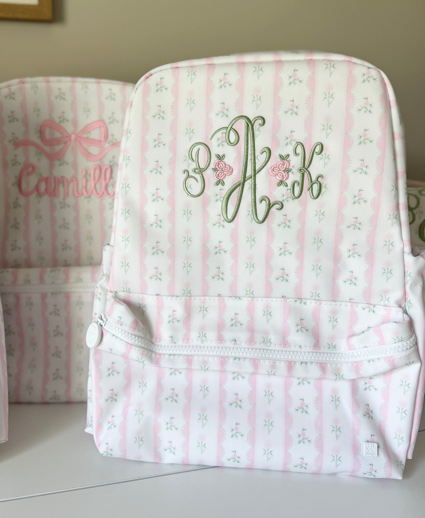 TRVL PINK FLORAL BACKPACK
