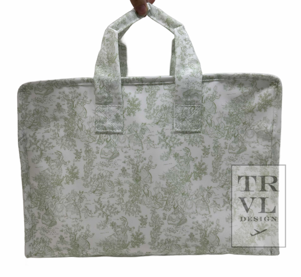 TRVL GREEN TOILE TOTE