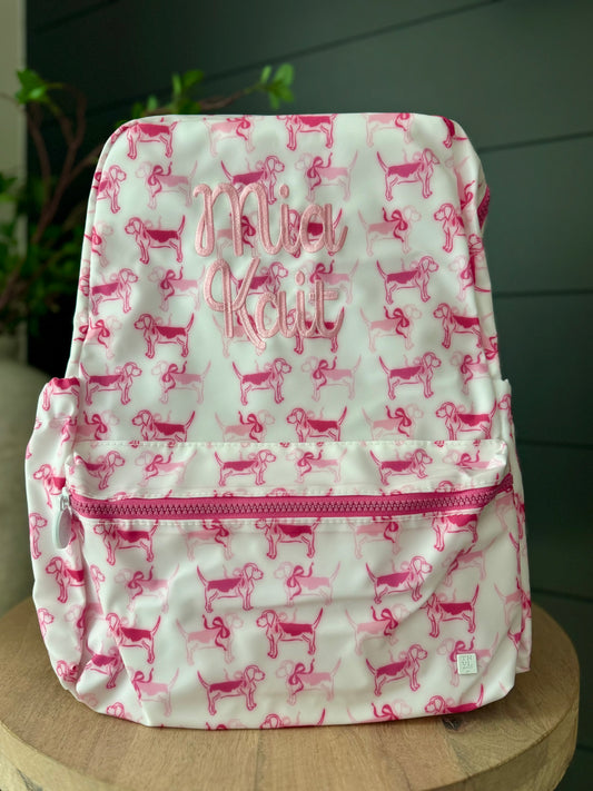 TRVL PINK PUPPY LOVE BACKPACK