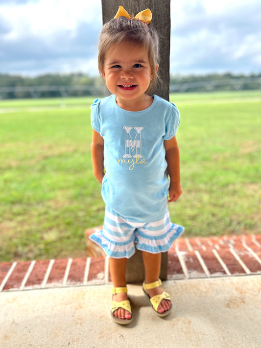 Girls Embroidered Everyday Appliqué Set