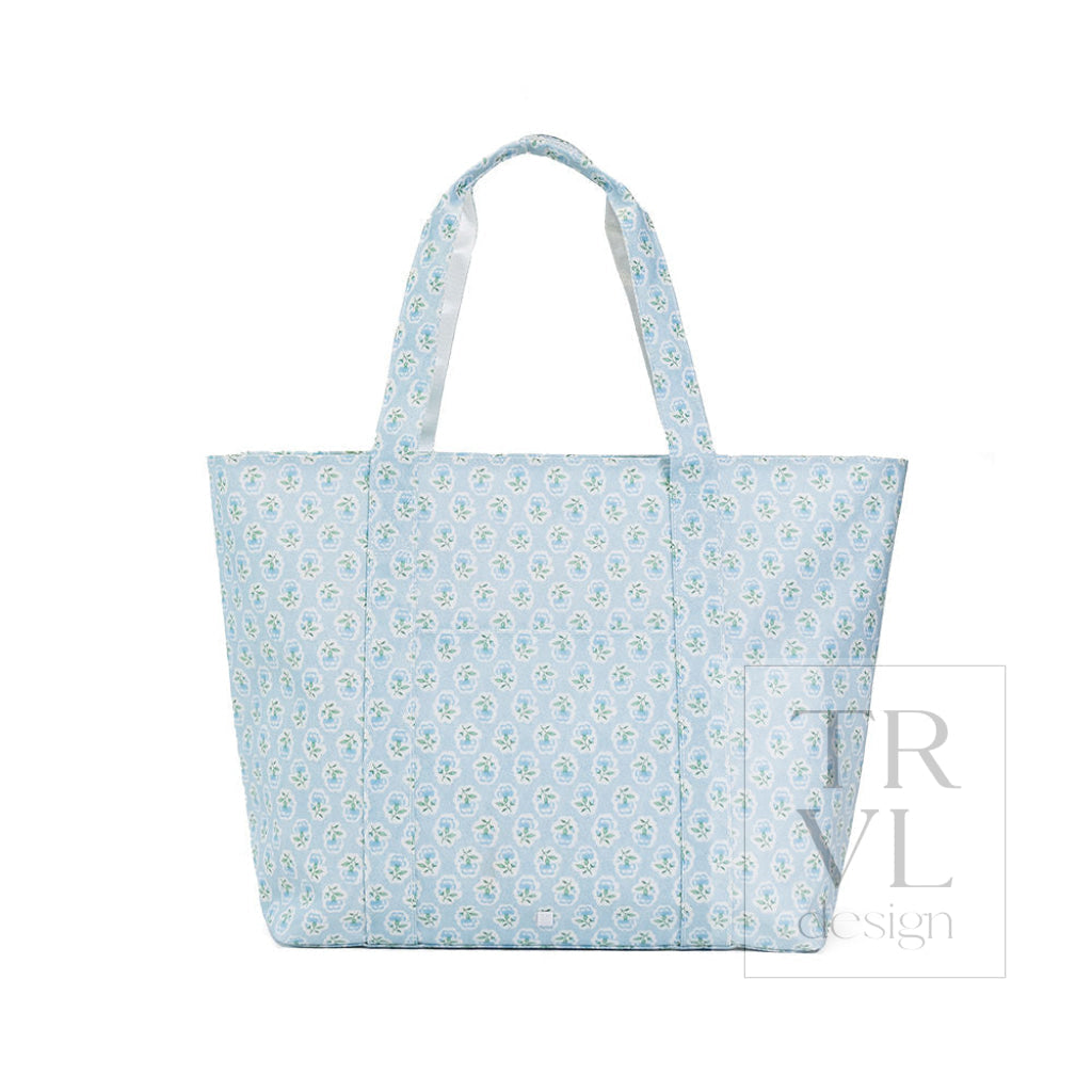 TRVL PETITE FLEUR BLUE JUMBO TOTE