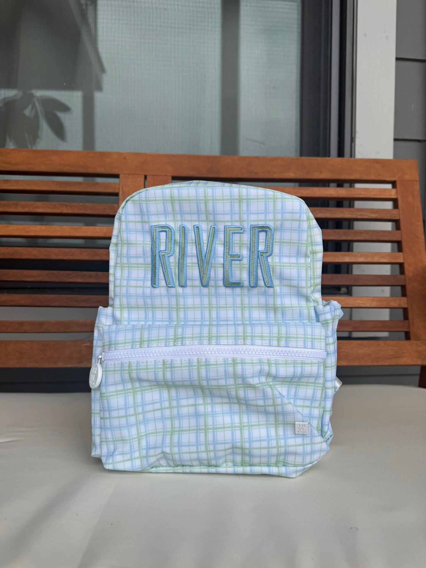 TRVL BLUE/GREEN PLAID MINI BACKPACK