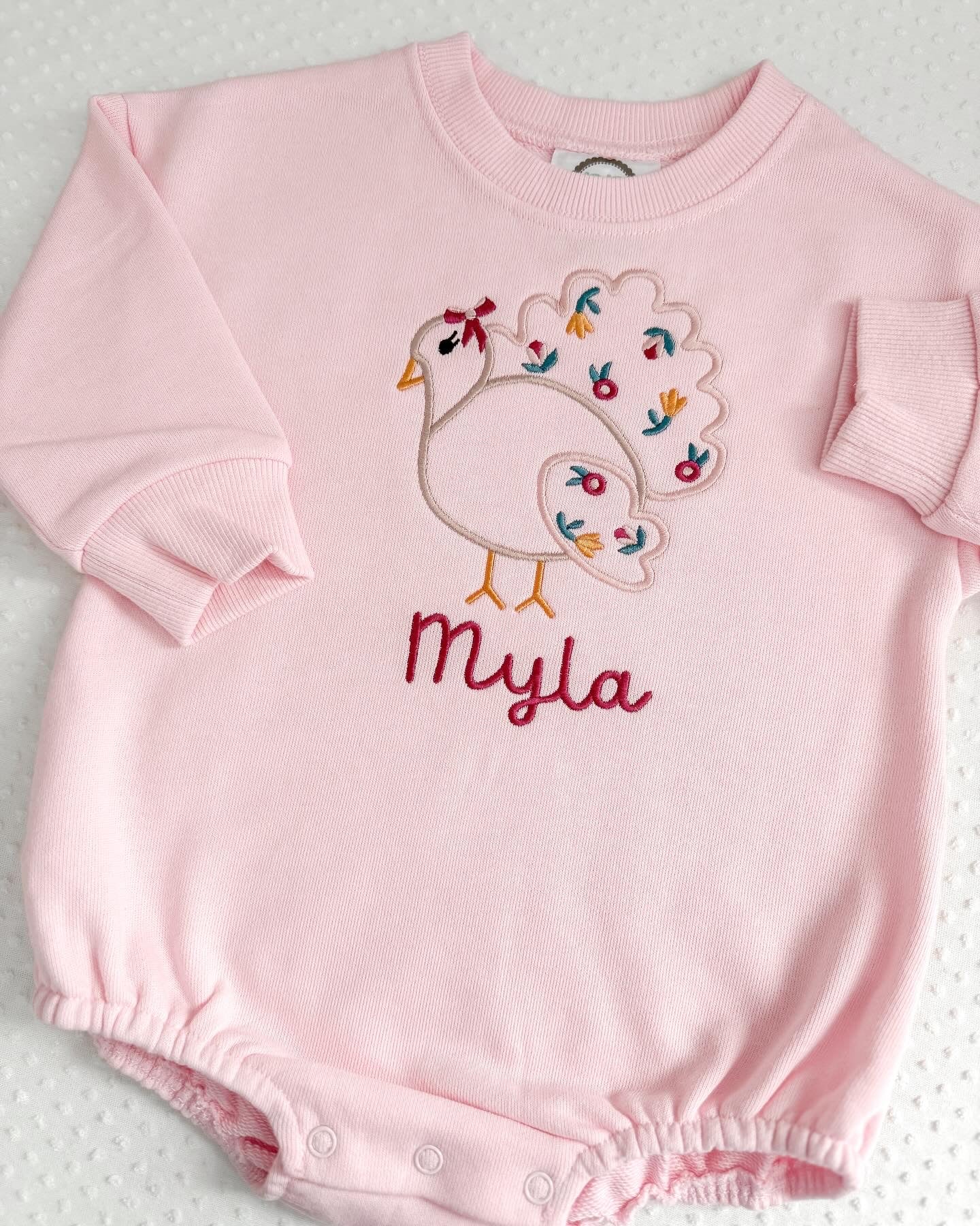 Fall Turkey Sweatshirt Appliqué Bubble/Sweatshirt