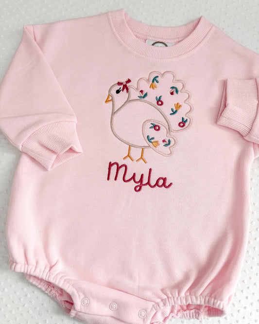 Fall Turkey Sweatshirt Appliqué Bubble/Sweatshirt