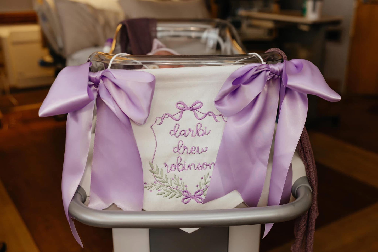 Embroidered Girls Classic Purple Banner