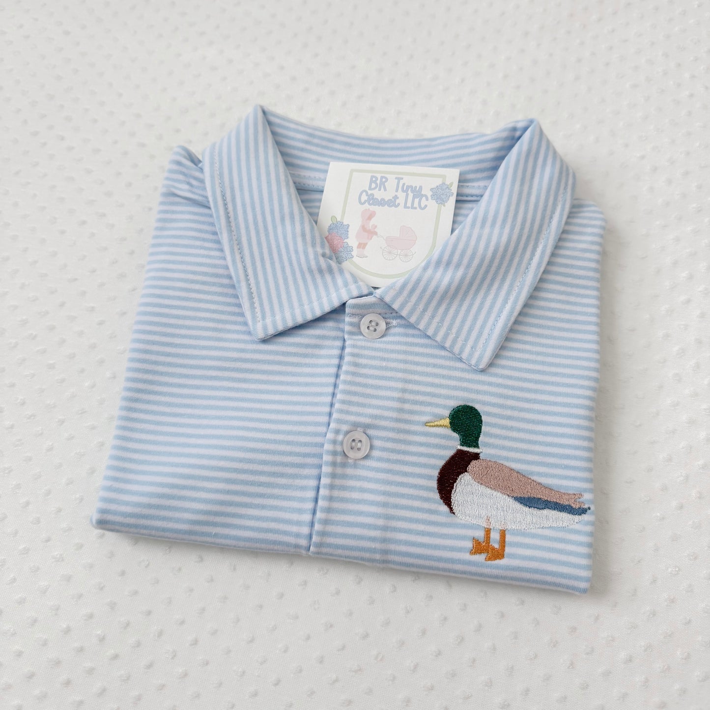 Boys Embroidered Polo Collared Shirt