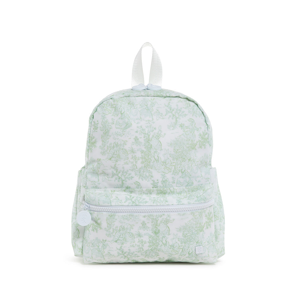 TRVL GREEN BUNNY TOILE MINI BACKPACK