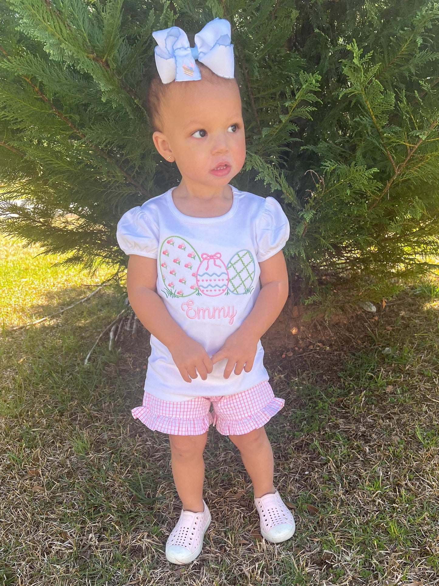 Embroidered Easter Egg Tee/Shorts/Set