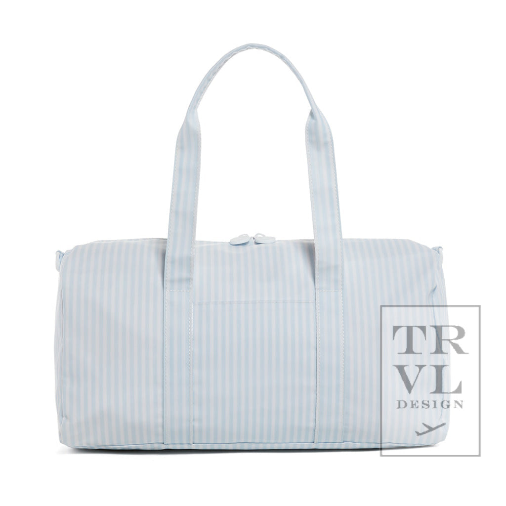 TRVL BLUE STRIPE WEEKENDER DUFFEL