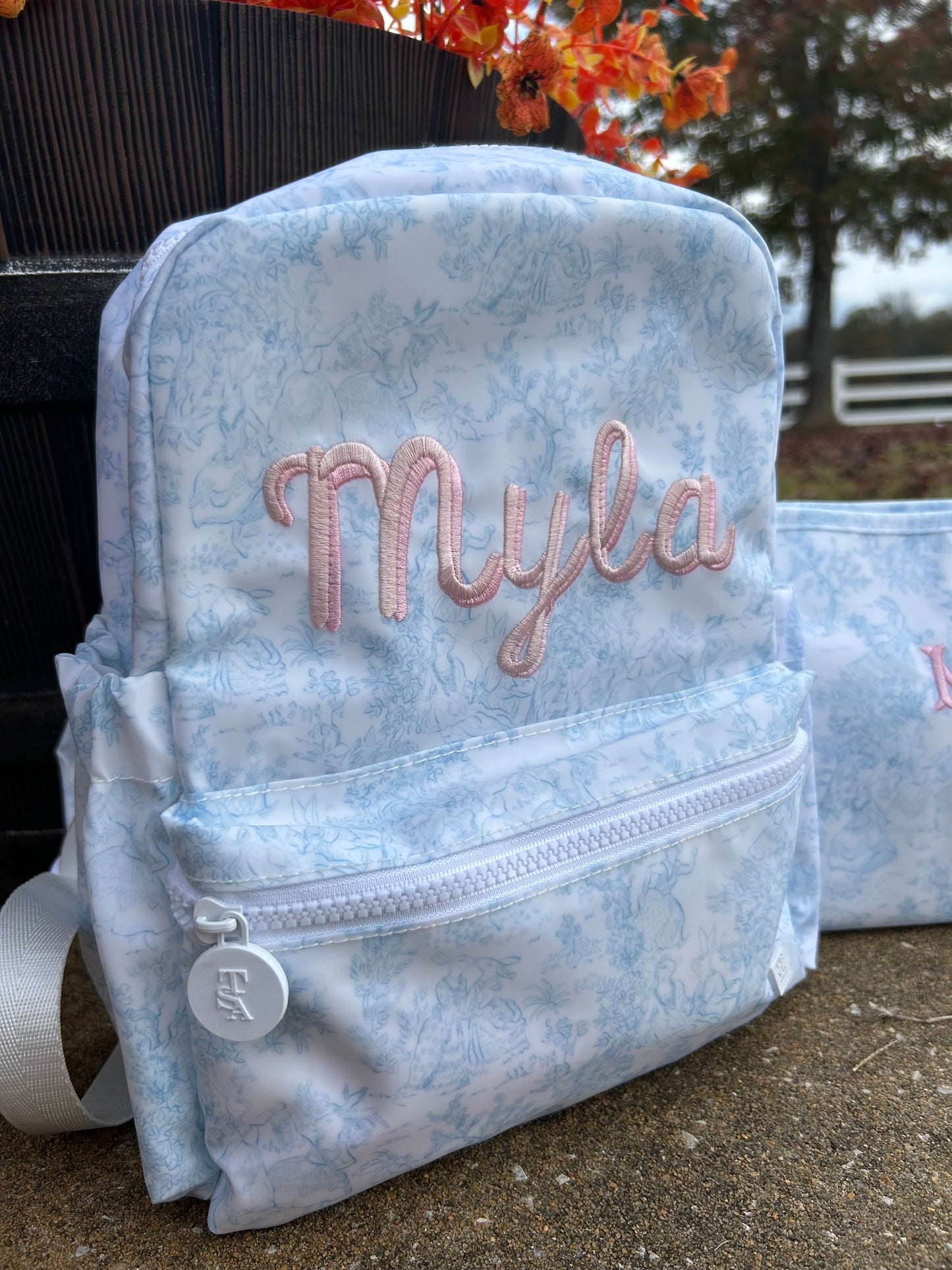 TRVL BLUE TOILE MINI BACKPACK