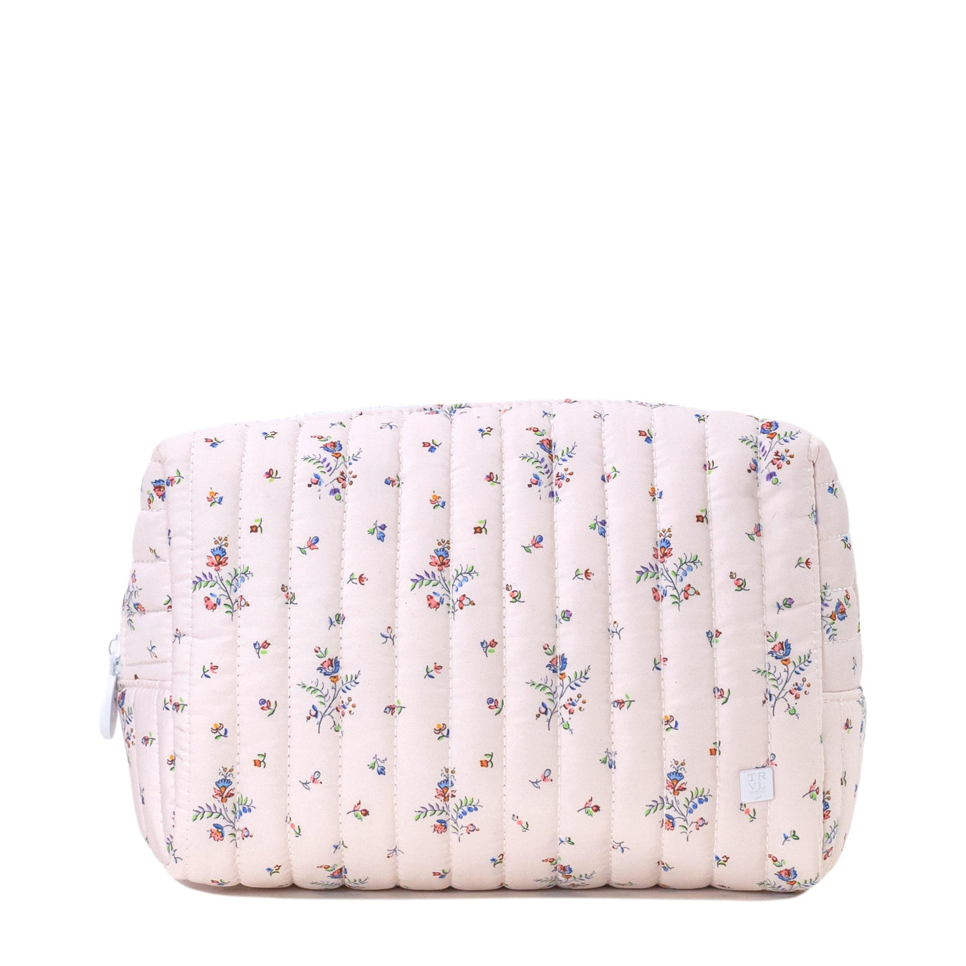 TRVL PINK FLEURIE QUILTED DIAPER BAG, CHANGING PAD AND EVERYDAY BAG SET