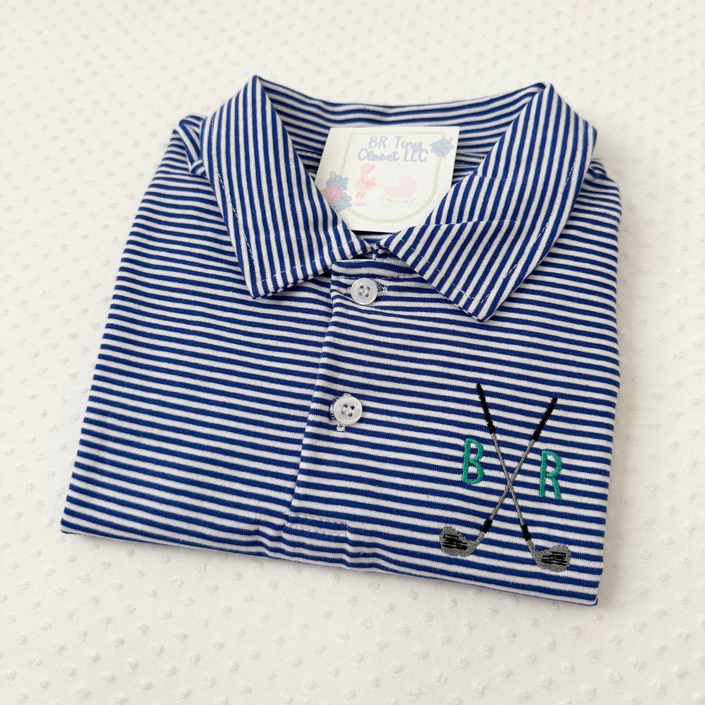 Boys Embroidered Polo Collared Shirt