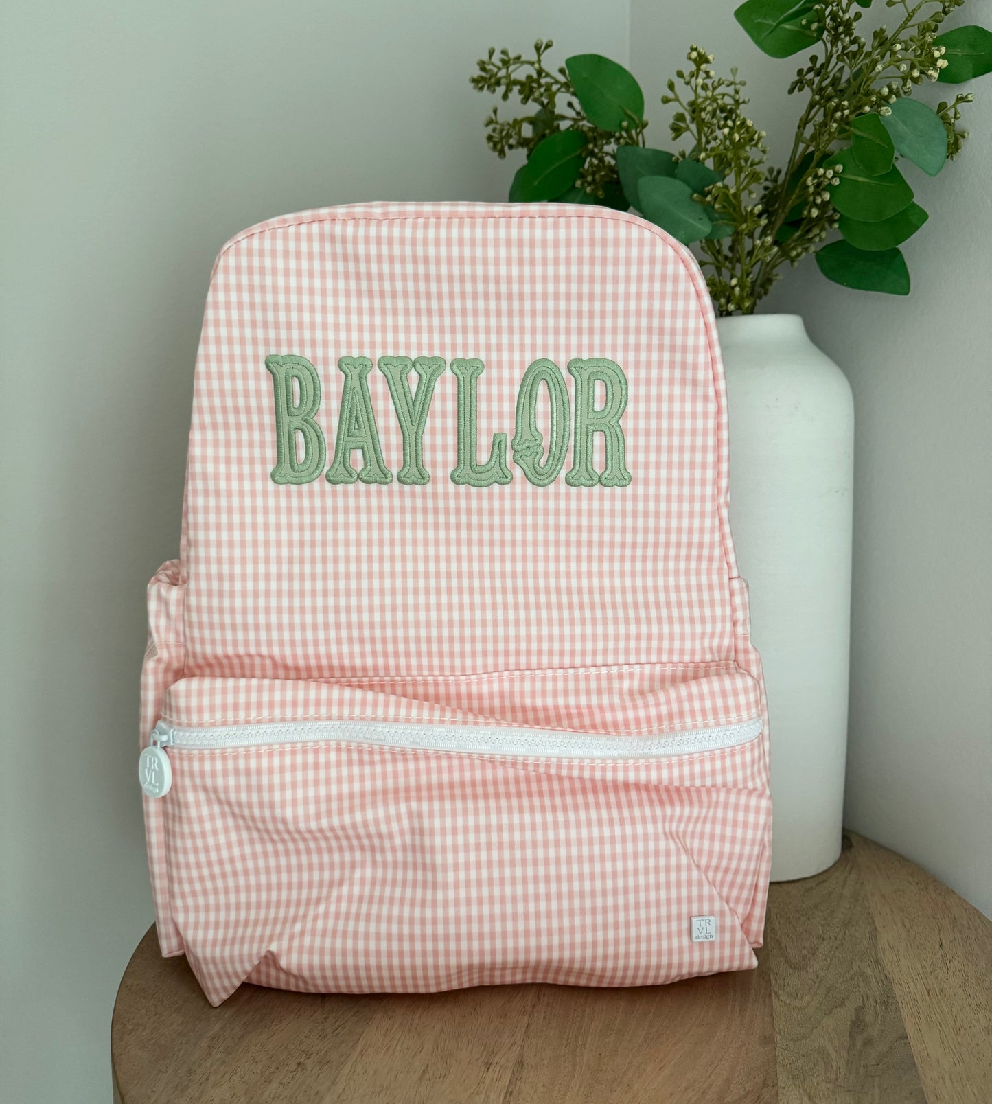 TRVL TAFFY PINK GINGHAM BACKPACK