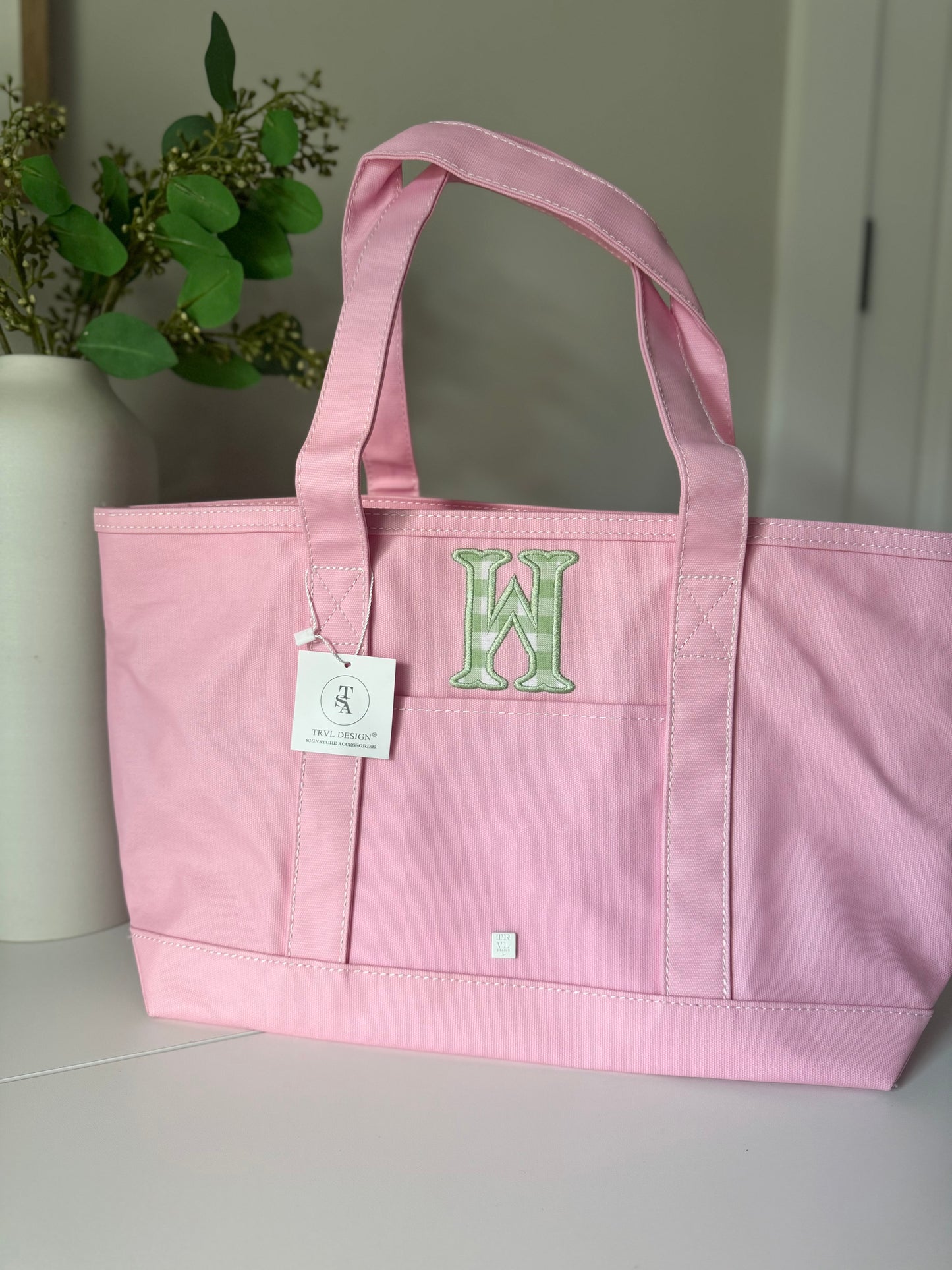 TRVL Medium Tote in Pink Peony