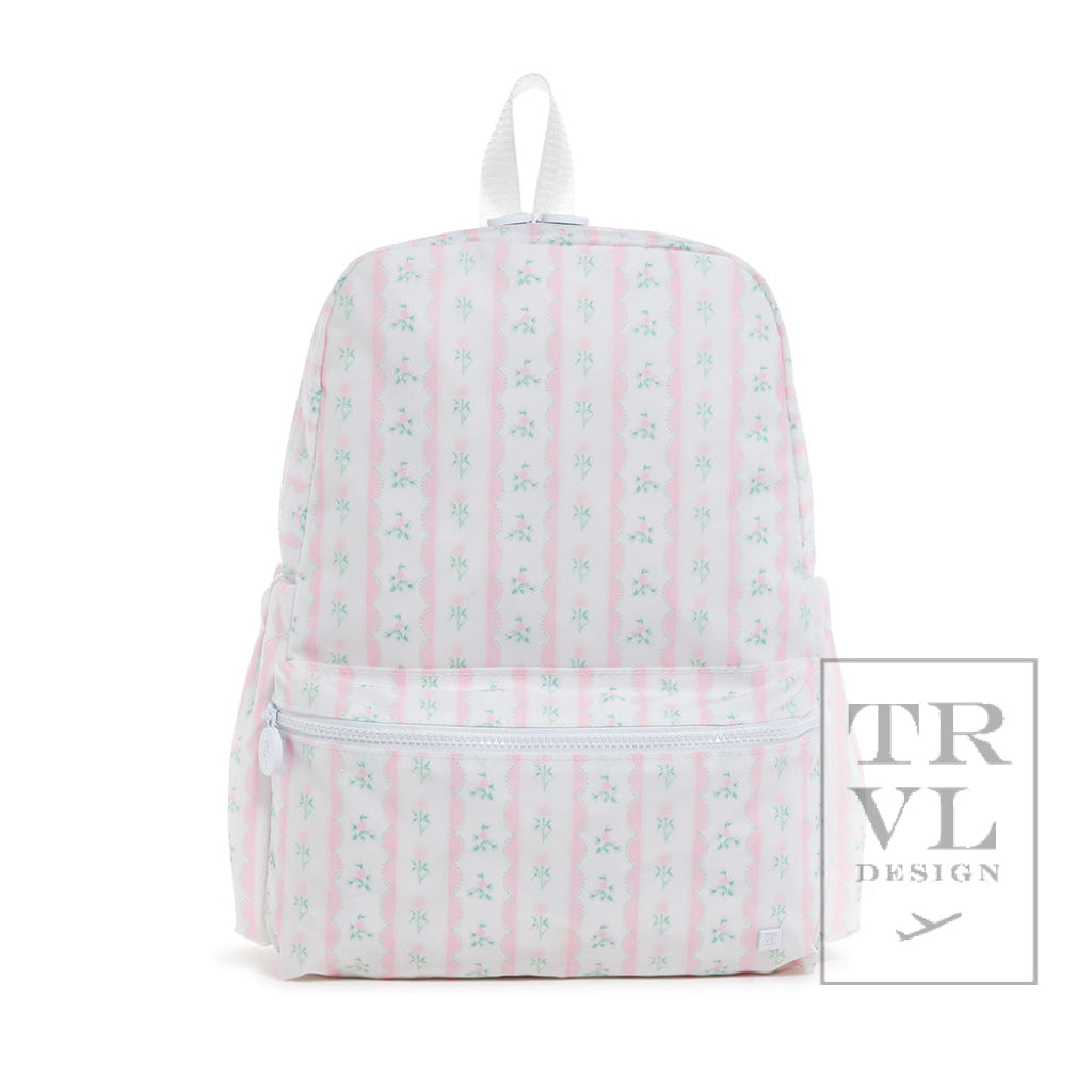 TRVL PINK FLORAL BACKPACK