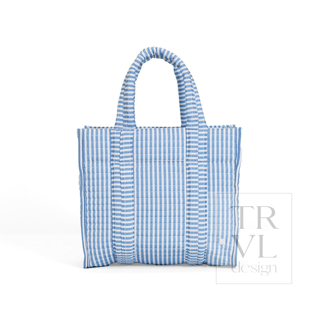 TRVL MINI GO GO TOTE CHAMBRAY PIMLICO STRIPE