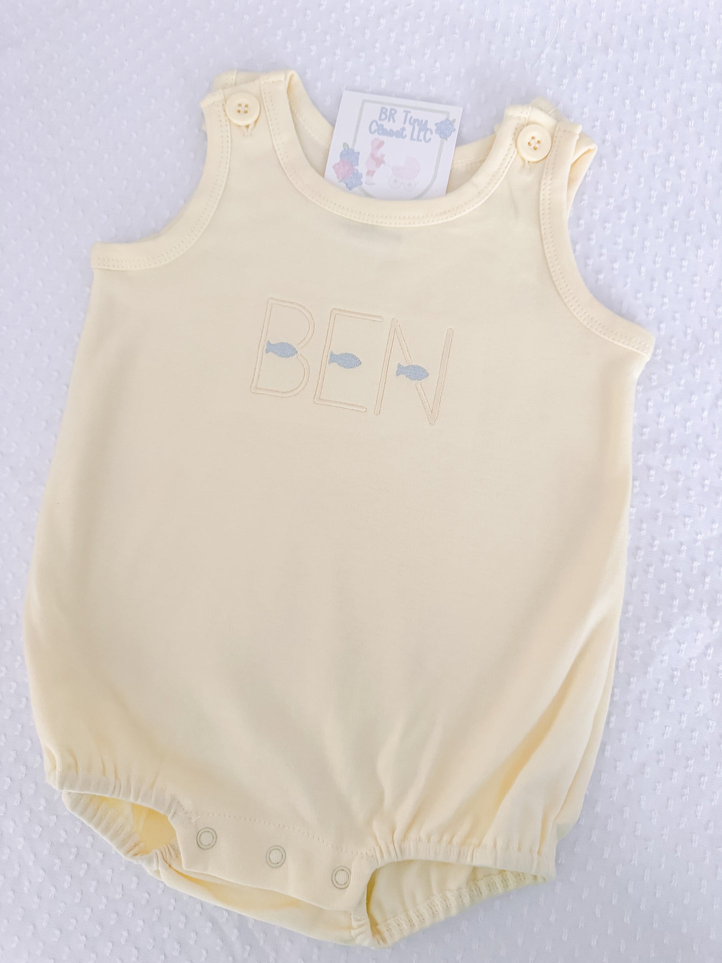 Pale Yellow Baby Sun Bubble with Fish