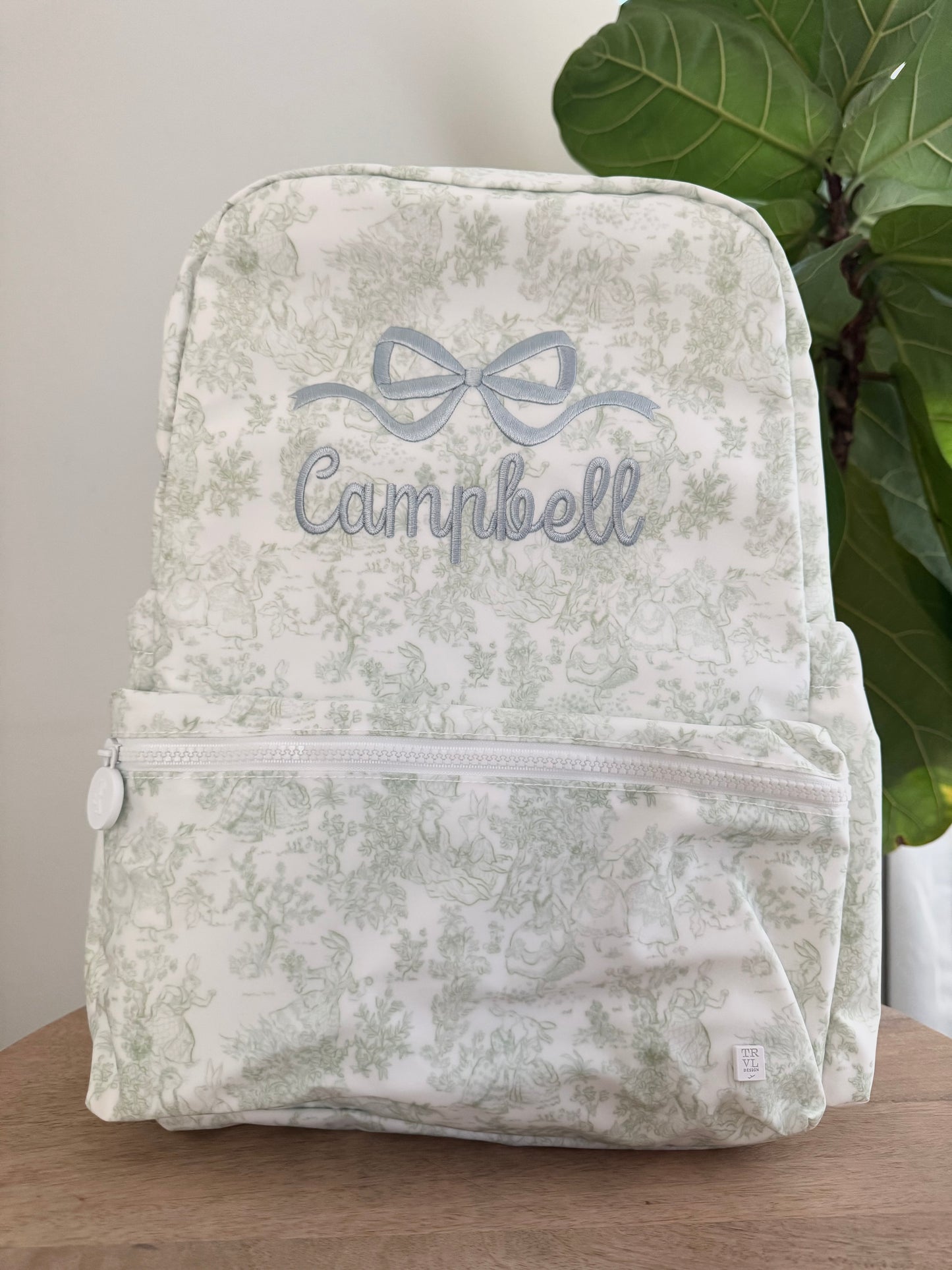 TRVL GREEN TOILE BACKPACK