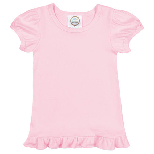 Embroidered SS Pink Stripe God Bless America Tee/Bubble