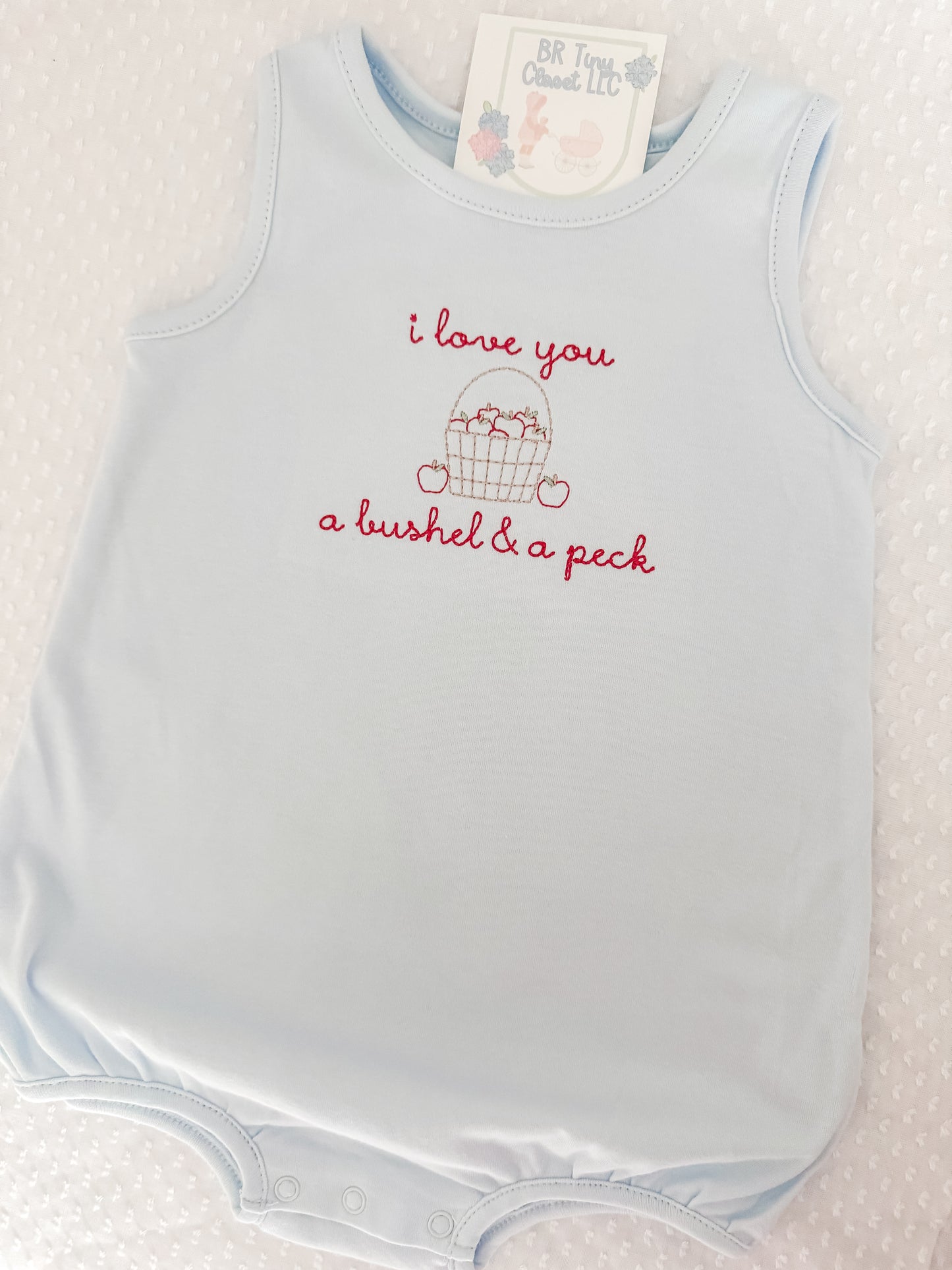 Boys I love you a bushel & a peck tank Bubble