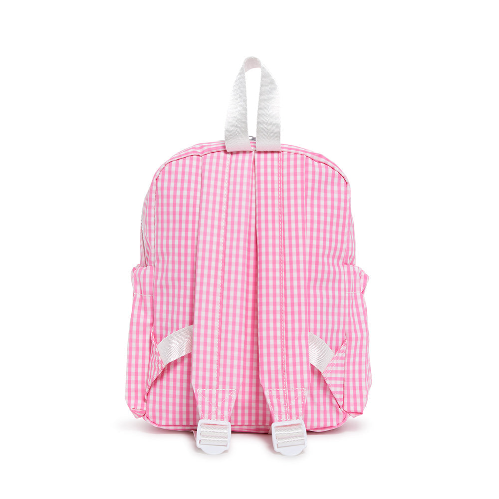 TRVL PINK GINGHAM MINI BACKPACK