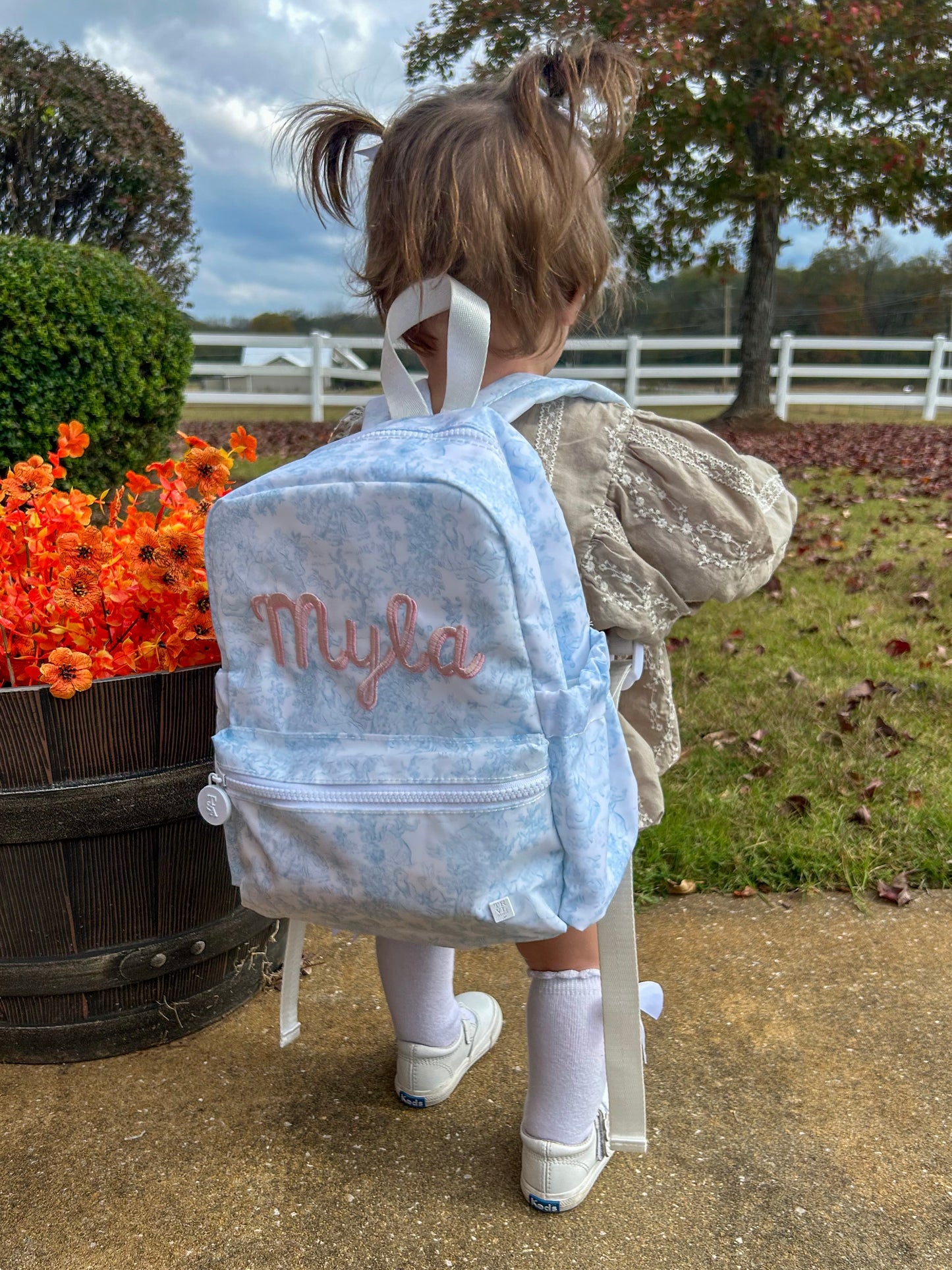 TRVL BLUE TOILE MINI BACKPACK
