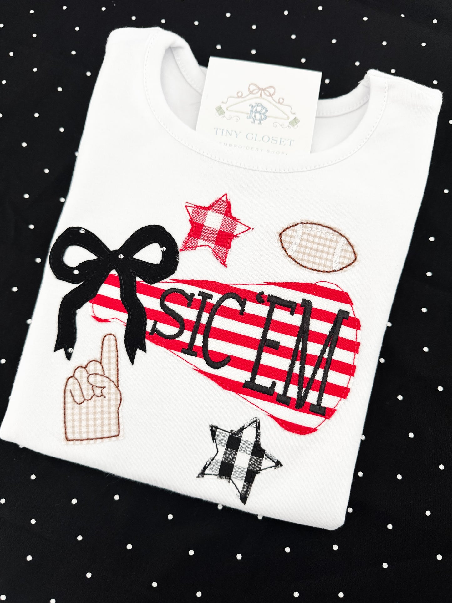 Girls Embroidered Appliqué Team Shirt - Completely Customizable