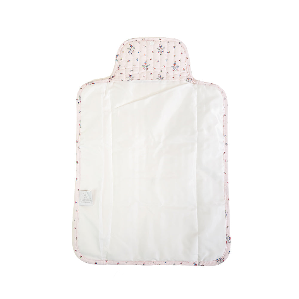 TRVL PINK FLEURIE QUILTED DIAPER BAG, CHANGING PAD AND EVERYDAY BAG SET