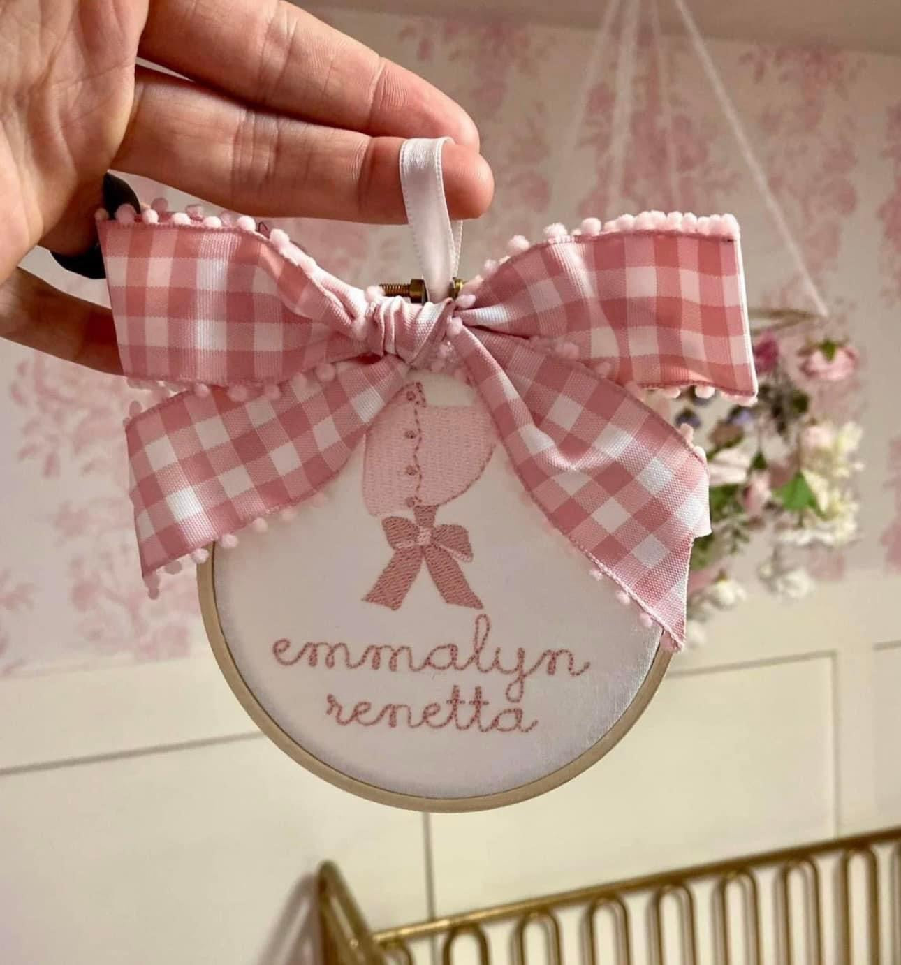 Embroidered Classic Bonnet Ornament
