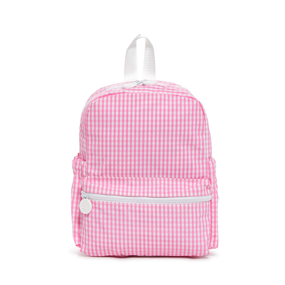 TRVL PINK GINGHAM MINI BACKPACK